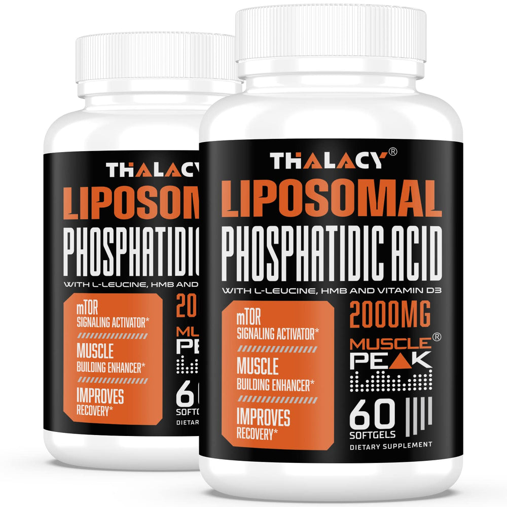 Thalacy 2000mg Liposomal PA bottle highlights high-potency formula for muscle support