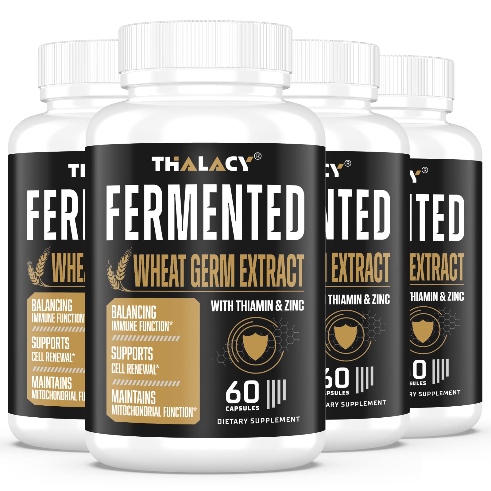 Thalacy Spermidine Wheat Germ bottle showing 13 mg per serving for daily wellness