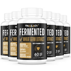 Thalacy Spermidine Wheat Germ Capsules bottle shows premium formula for healthy aging.