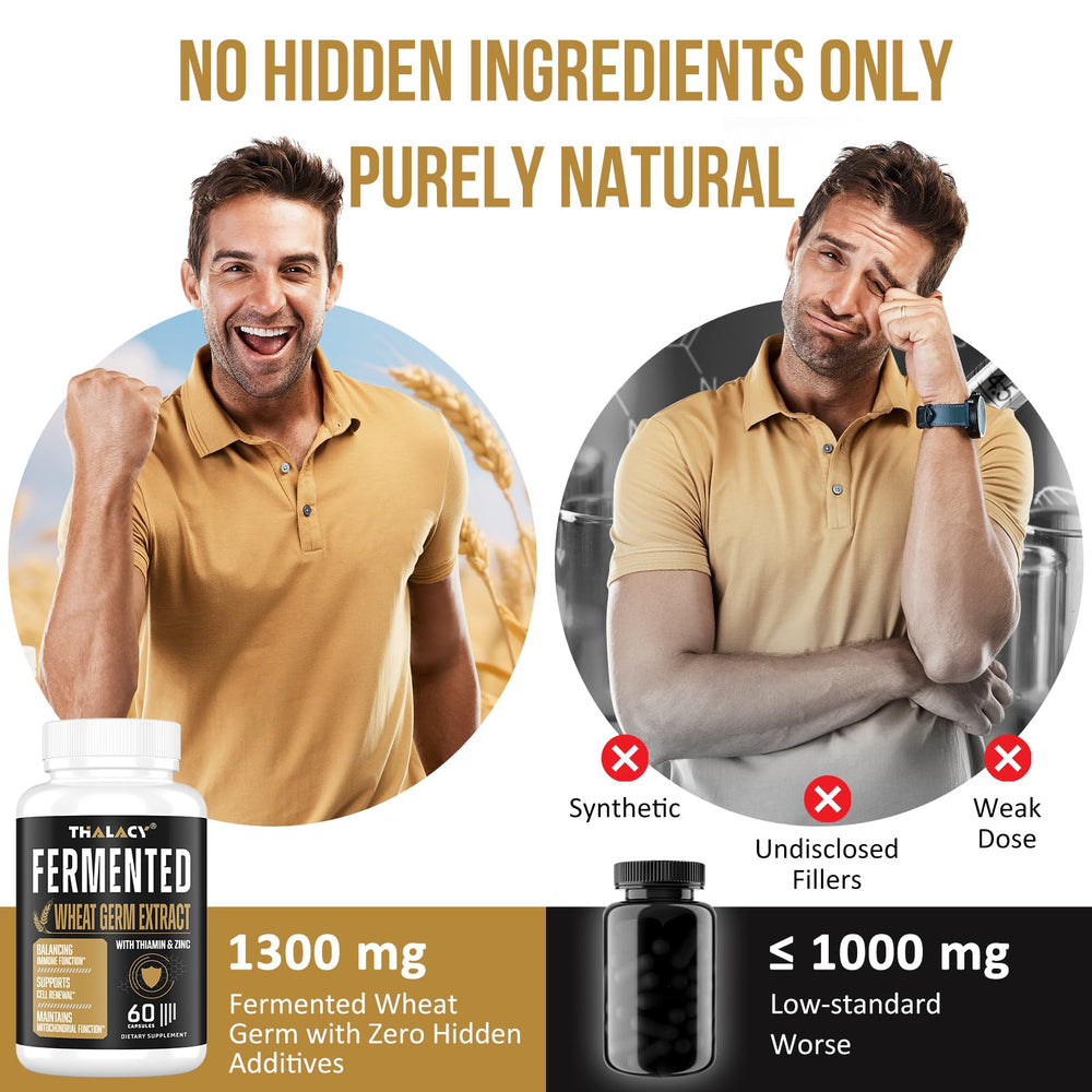 Thalacy capsules close-up revealing smooth texture for easy swallowing.