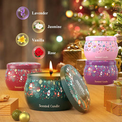 THAUSDAS Jasmine scented candle tin fills the room with delicate aroma for a calming mood.