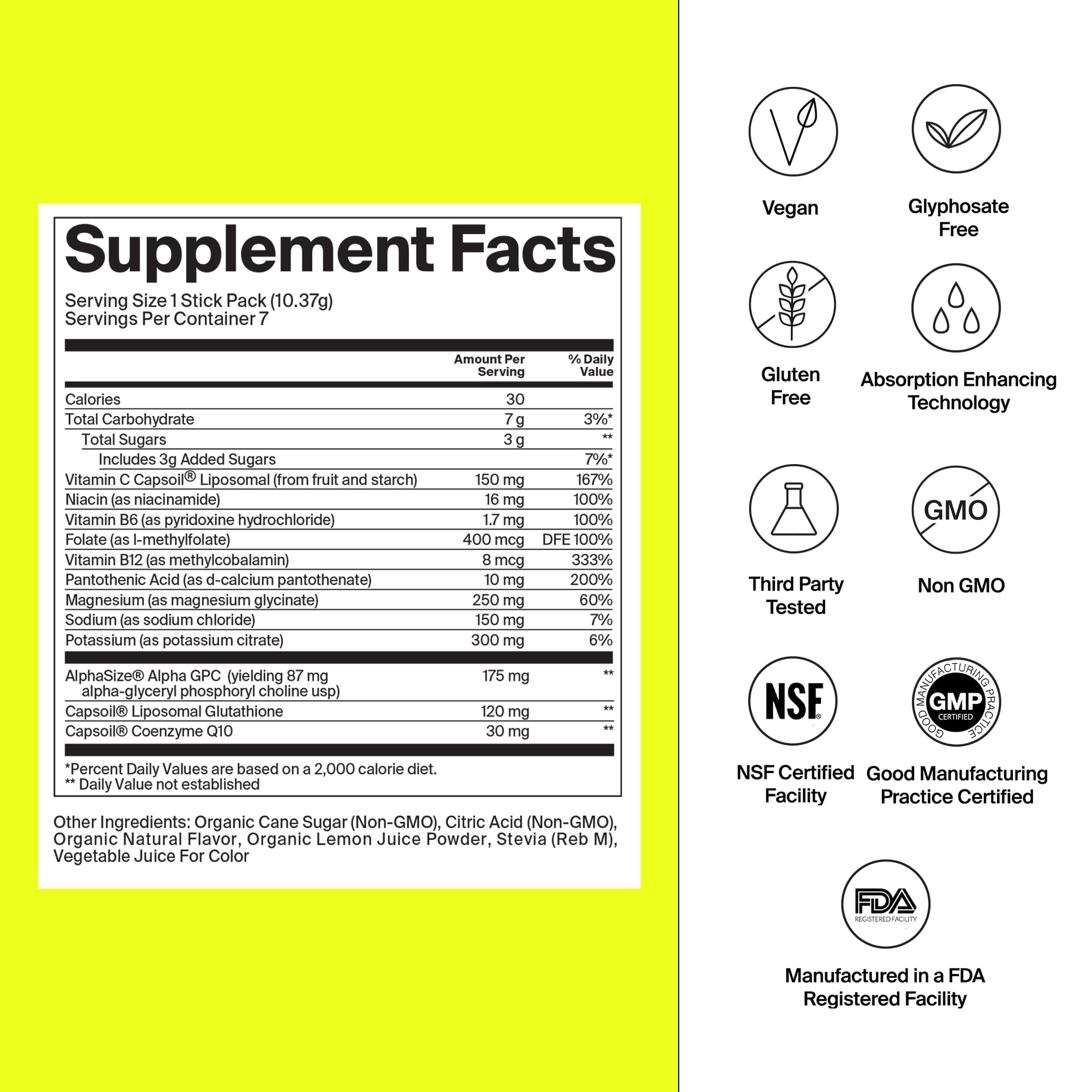 The Absorption Company mango lemonade electrolyte drink poured into a glass after exercise