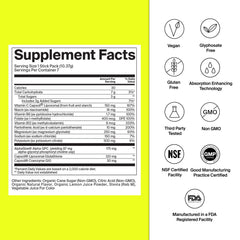 The Absorption Company mango lemonade electrolyte drink poured into a glass after exercise