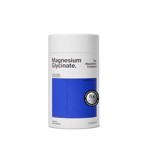 The Absorption Company magnesium glycinate capsules close-up showing easy-to-swallow form