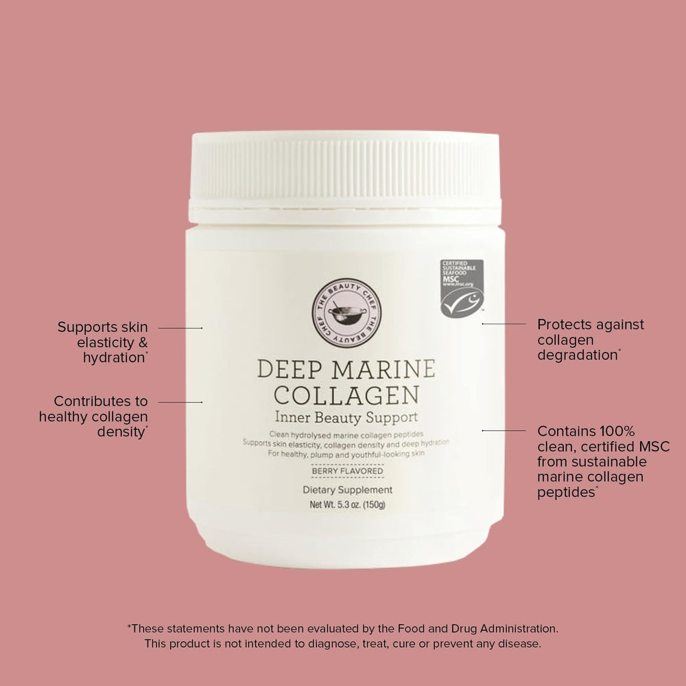 One scoop of Deep Marine Collagen for daily hydration and glow