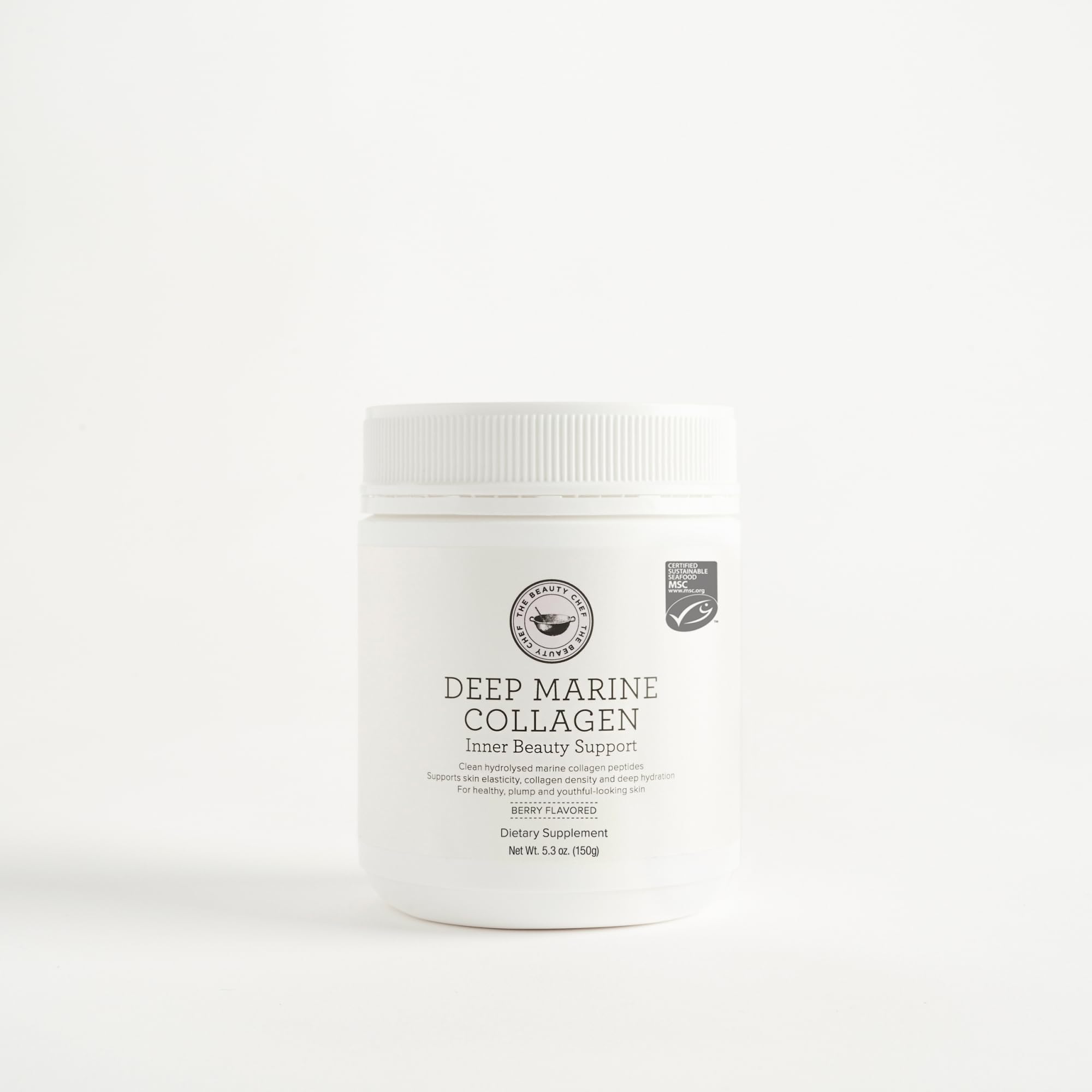 Berry smoothie prepared with Deep Marine Collagen for hydration and shine
