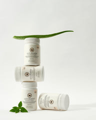 The Beauty Chef Gut Primer label closeup emphasizes key ingredients and gut lining benefits.