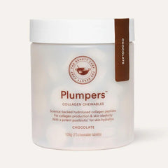 The Beauty Chef Plumpers bottle with tablets supports skin elasticity and hydration.
