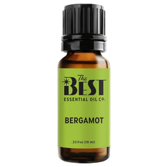 The Best Bergamot Essential Oil bottle pour shows uplifting citrus aroma for room refreshment