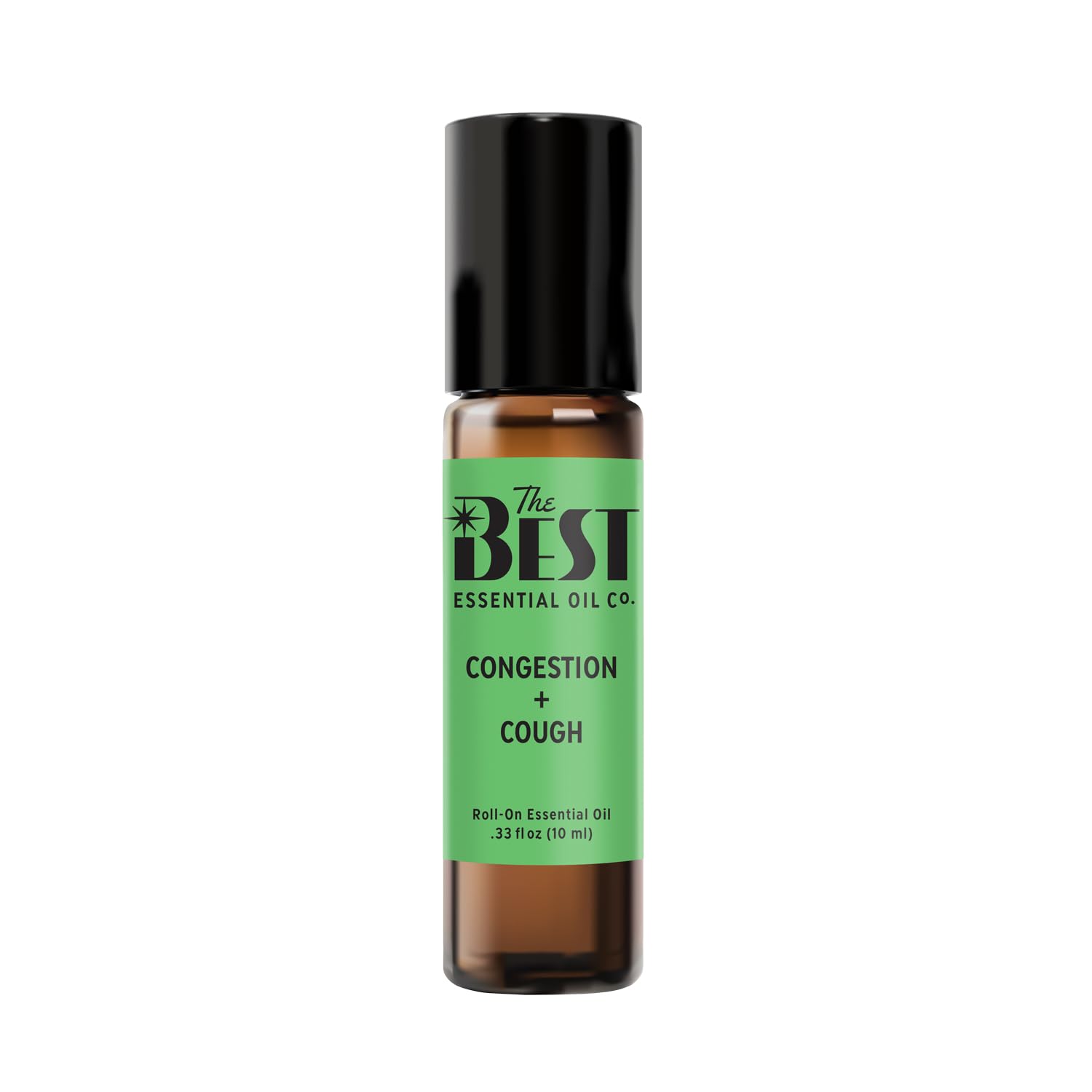 The Best Congestion + Cough roll-on bottle pour for mess-free on-the-go use.