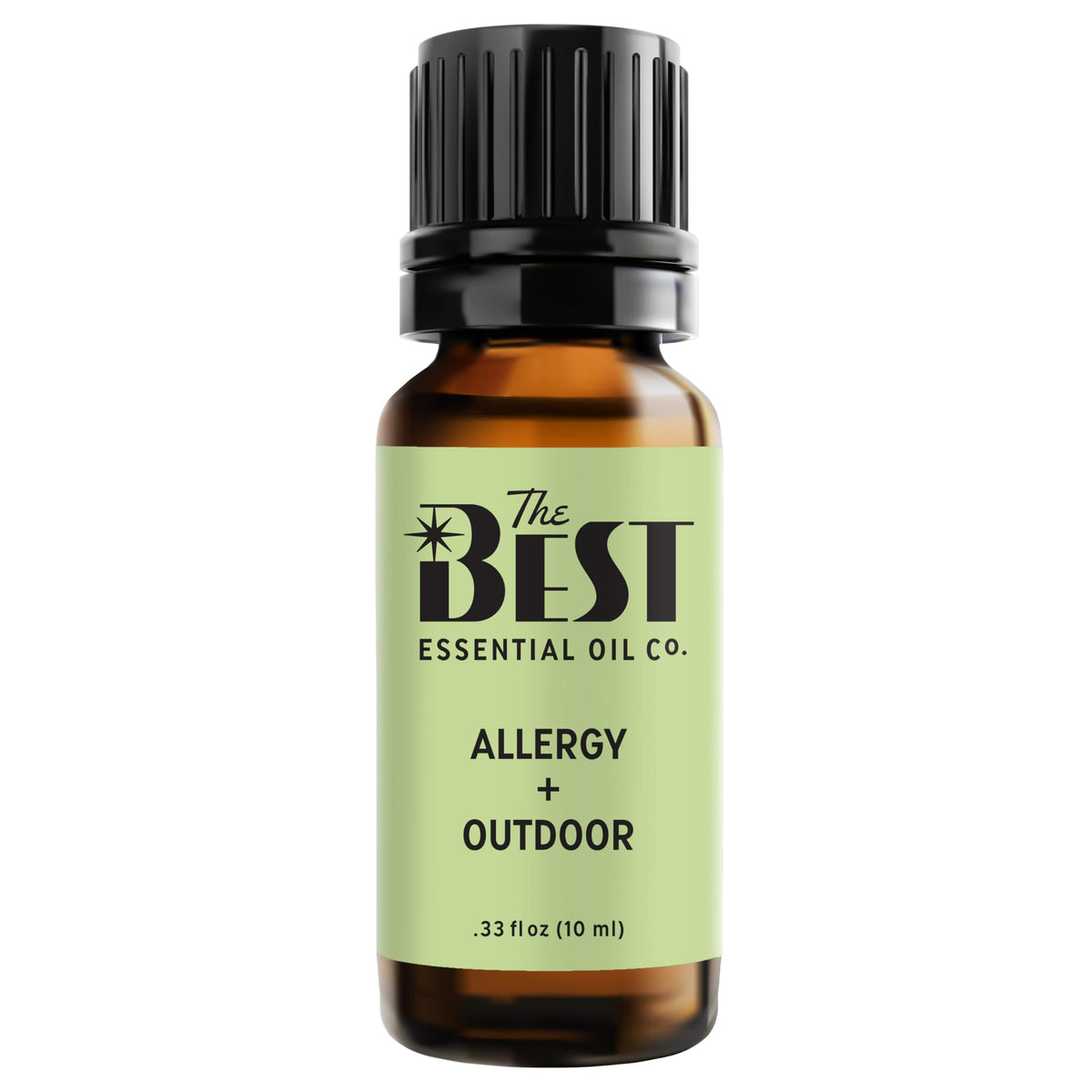 The Best Essential Oil Co Allergy + Outdoor bottle ready for diffusion at home