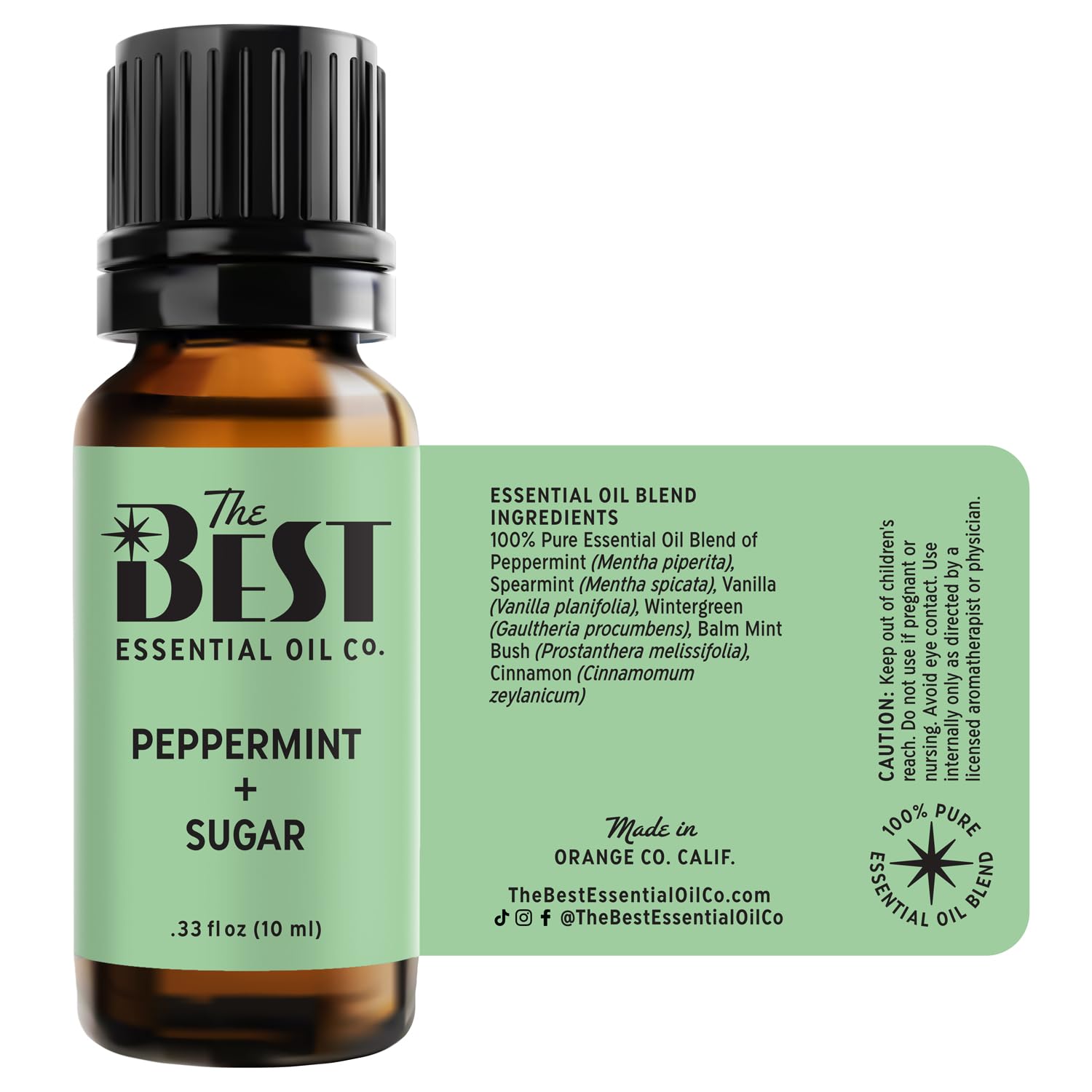 The Best Essential Oil Co Peppermint + Sugar gift packaging ready conveys care.