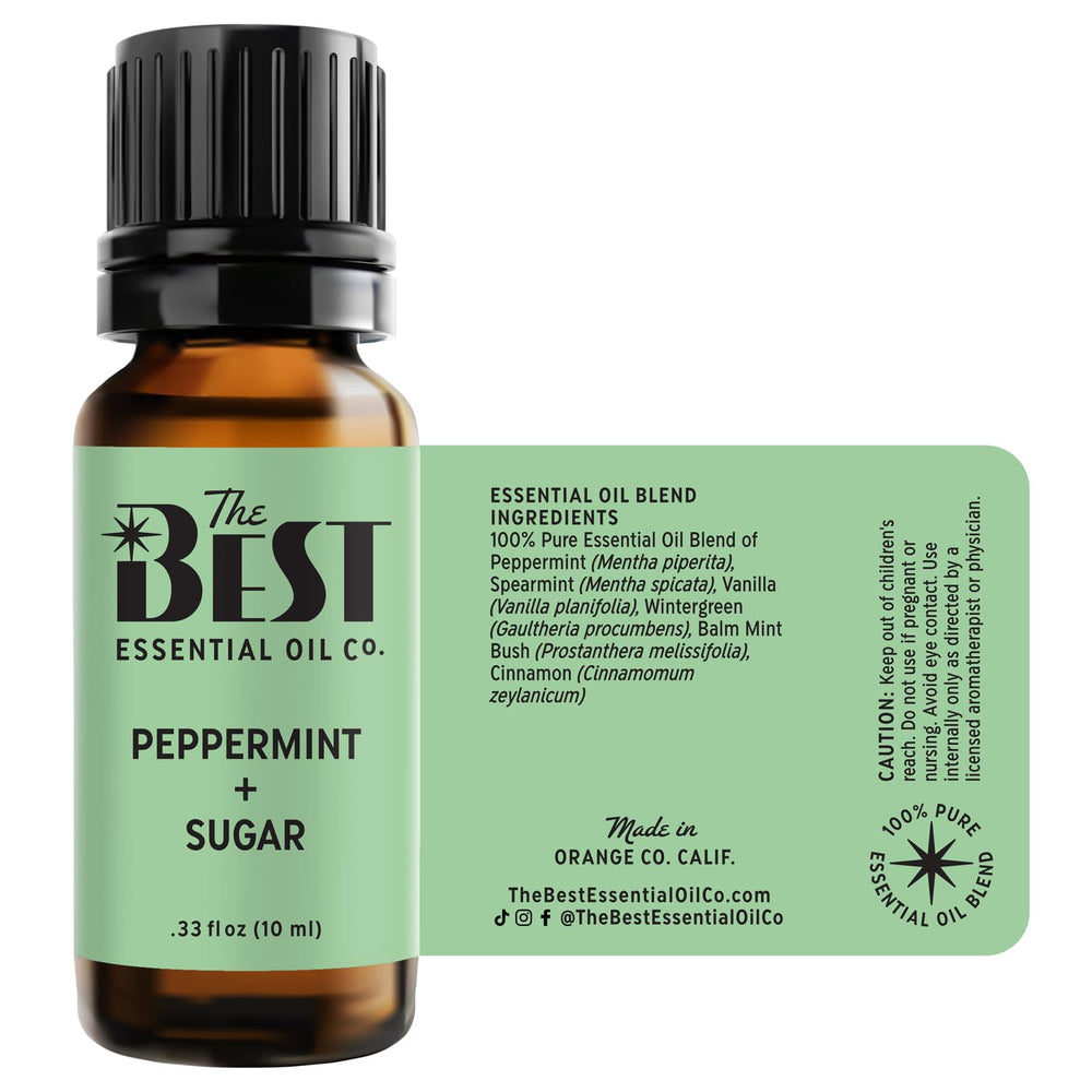 The Best Essential Oil Co Peppermint + Sugar gift packaging ready conveys care.