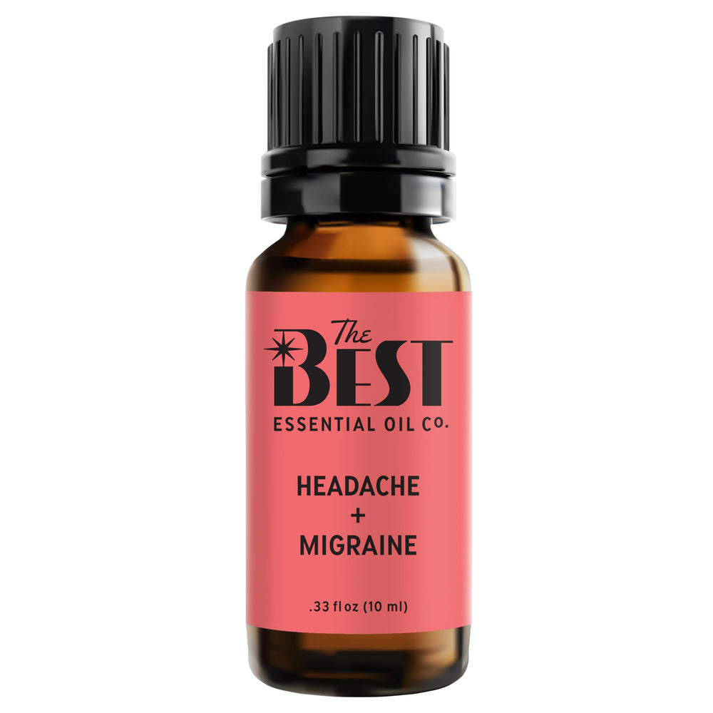 The Best Essential Oil Co Headache + Migraine blend diffuses calming aroma for relaxation