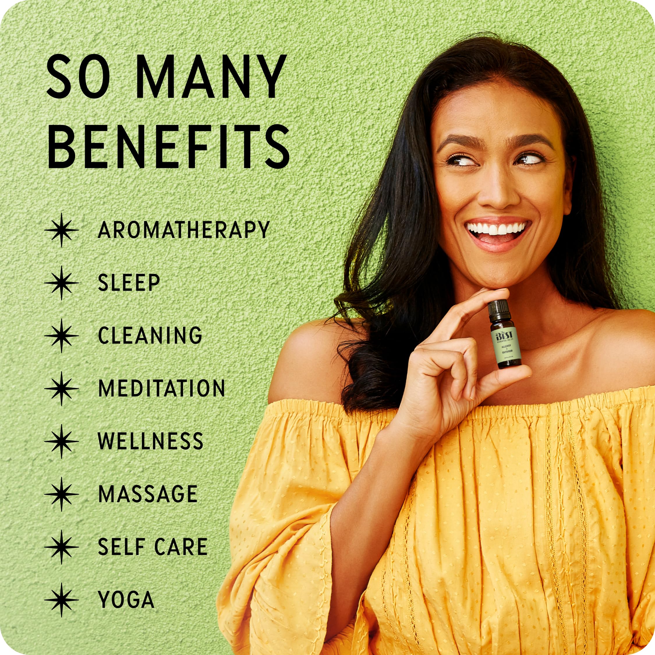 The Best Essential Oil Co Headache + Migraine spa setup evokes calm aromatherapy