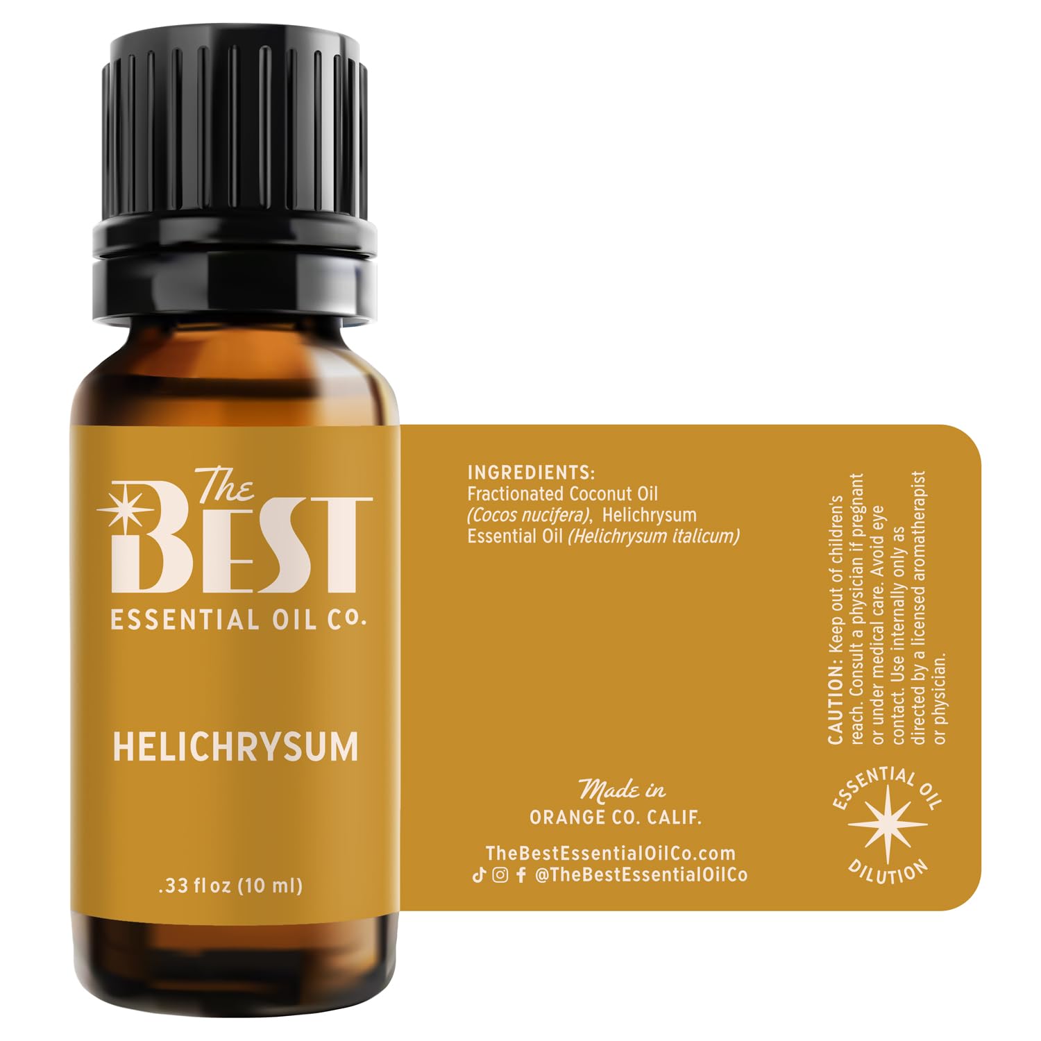 The Best Essential Oil Co Helichrysum oil self-care routine drop.
