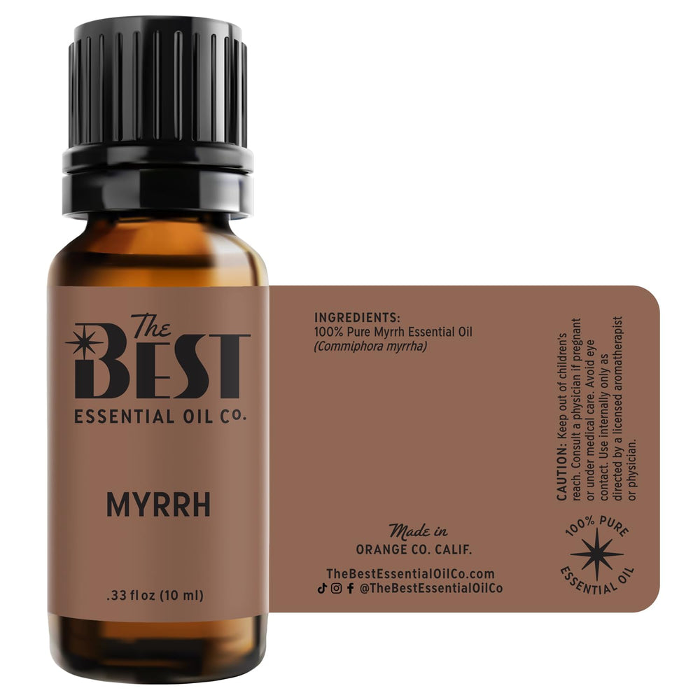 The Best Essential Oil Co Myrrh yoga diffuser moment, grounding the meditation
