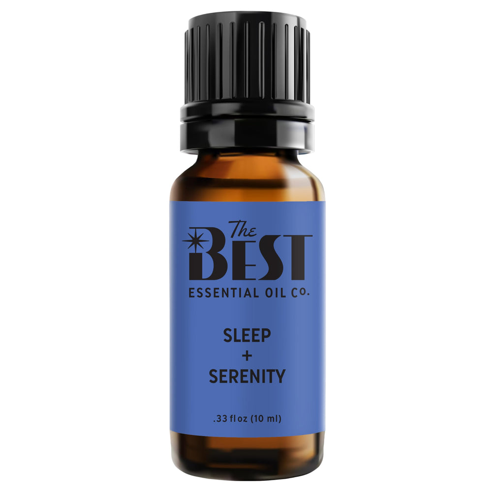 The Best Essential Oil Co Sleep Serenity bottle ready for calming nights