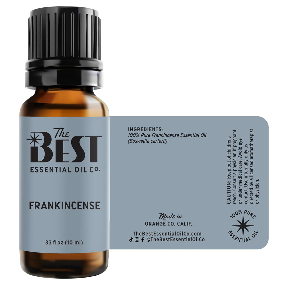 The Best Essential Oil Co Frankincense spa-massage-setup evokes calming rituals.