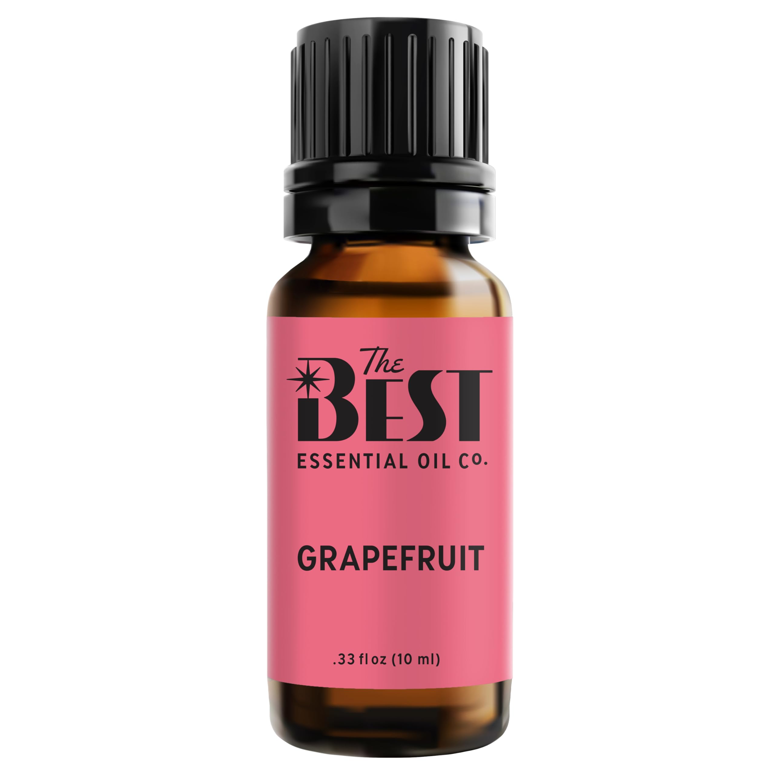 The Best Grapefruit Essential Oil bottle pour, bright citrus aroma for mood lift