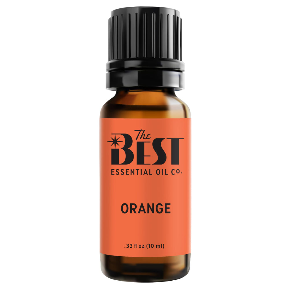 The Best Orange Essential Oil bottle close-up, ready for diffusion and mood-boosting rituals.