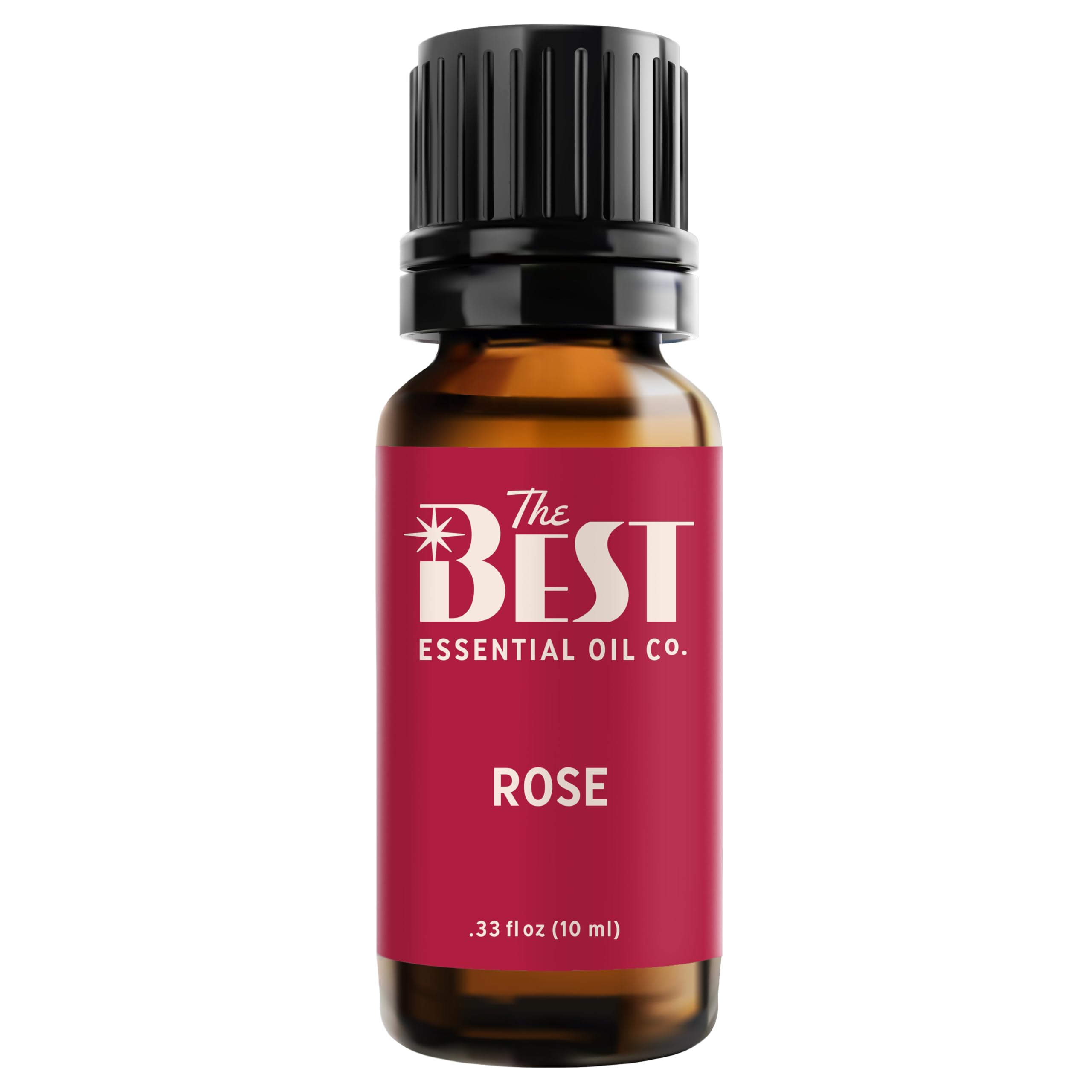 The Best Rose Absolute Oil bottle pours for aromatherapy.