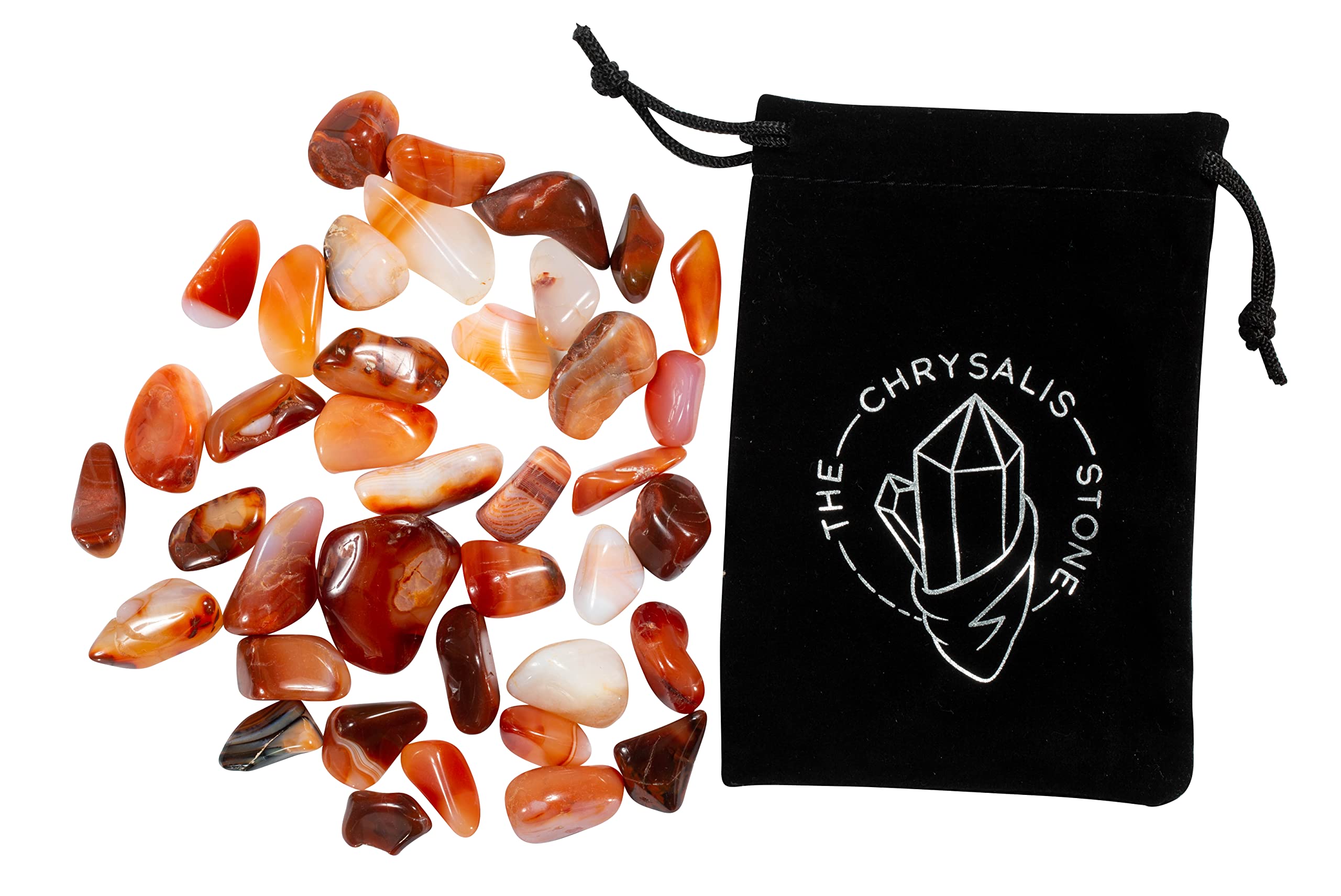 Bulk pack of carnelian tumbled stones for crafting and energizing rituals
