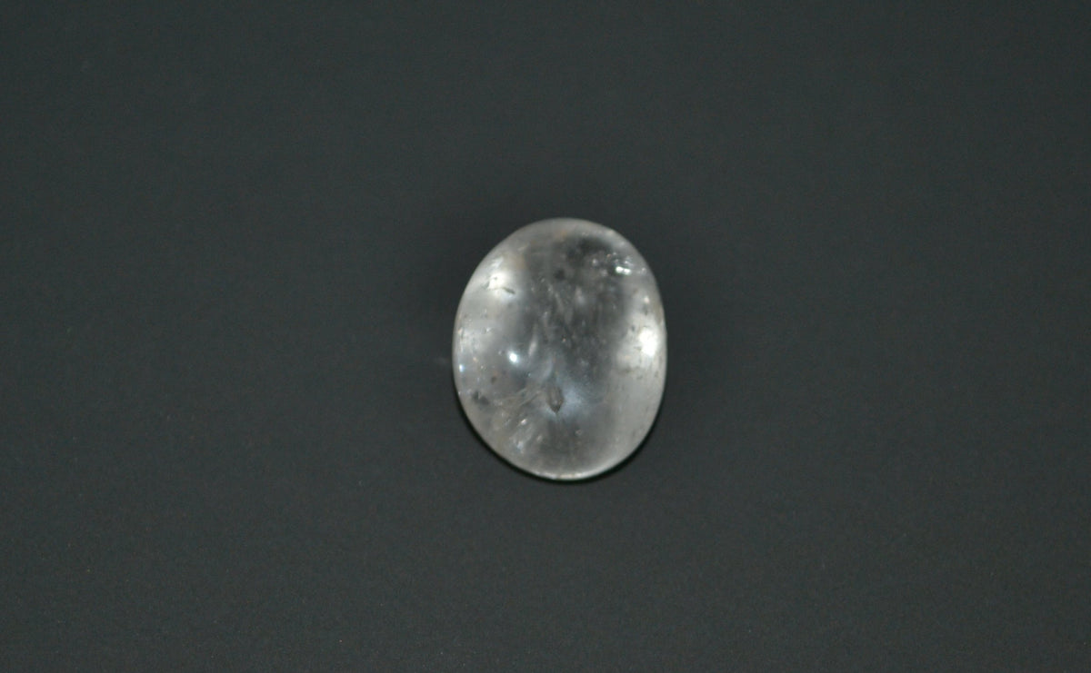The Chrysalis Stone Clear Quartz tumbled stone emphasizes clarity for meditation and mindfulness.
