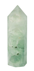 The Chrysalis Stone fluorite point close-up shows swirling colors for meditation.