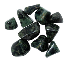 The Chrysalis Stone Kambaba Jasper tumbled stones with green and black swirls for meditation