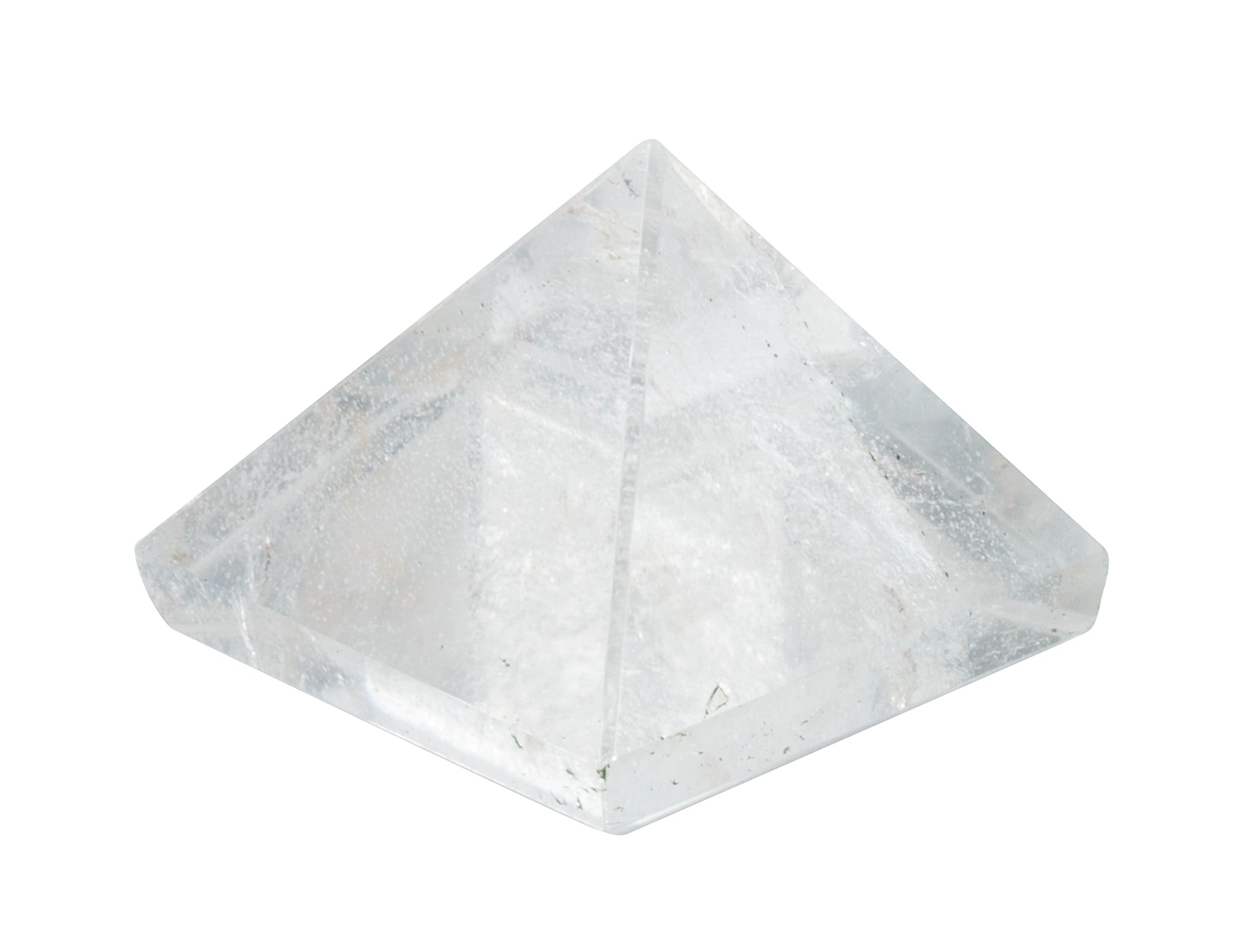 The Chrysalis Stone Pyramid Clear Quartz Mini close-up for meditation and energy focus.