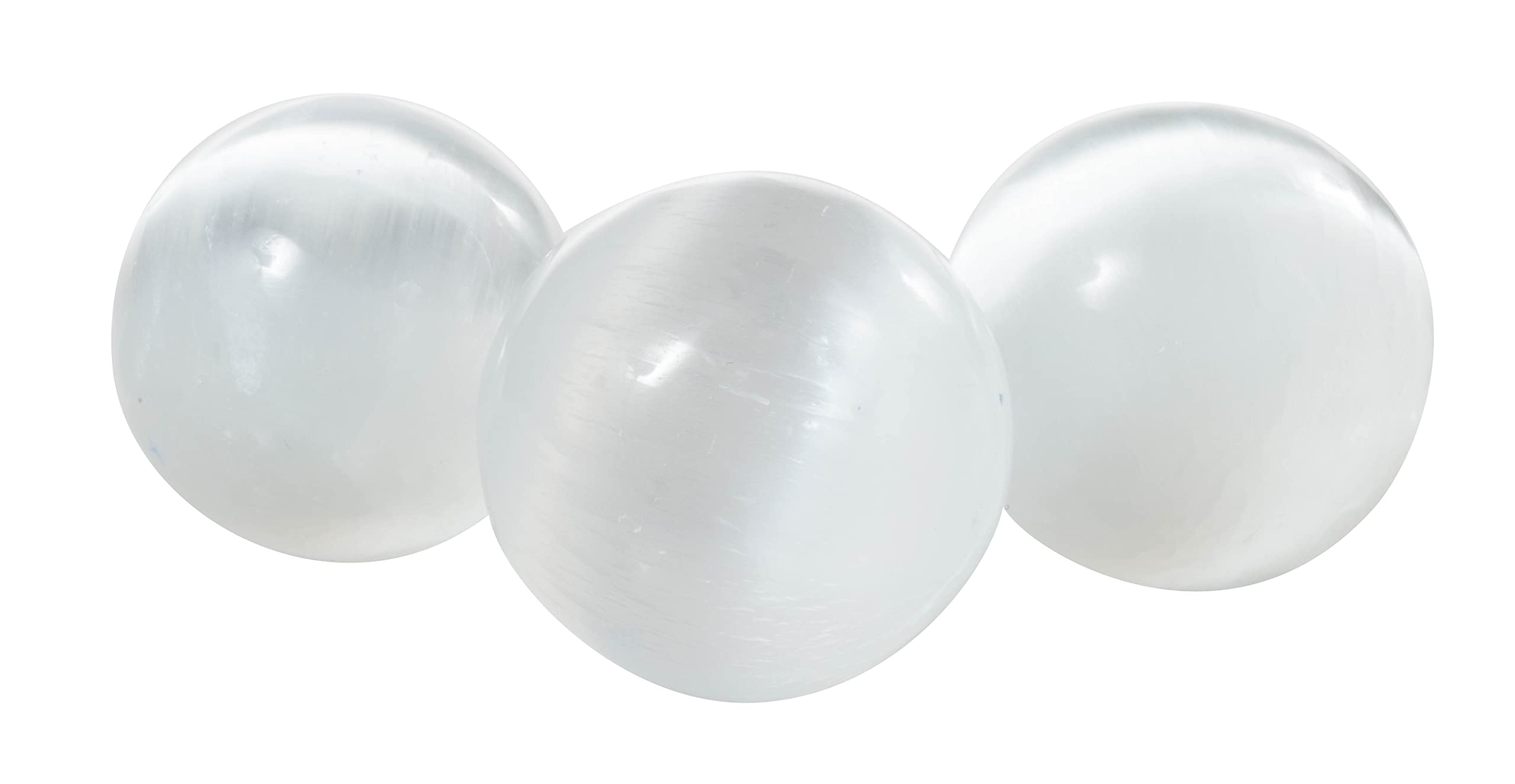 The Chrysalis Stone selenite sphere close-up highlights natural texture ideal for energy cleansing