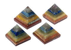 The Chrysalis Stone seven-layer chakra pyramid inside grid demonstrates room vibes and balance potential.