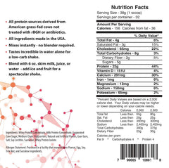 The Diet Doc Precision Protein Blend grass-fed whey ingredients on display