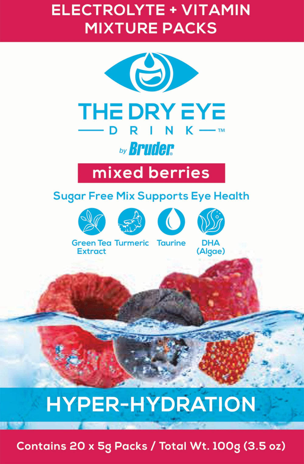 Stirring The Dry Eye Drink into water to boost hydration
