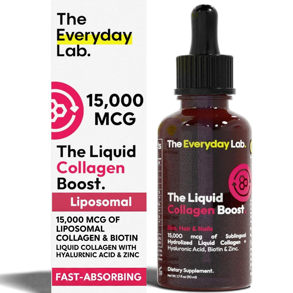 The Everyday Lab liposomal collagen drops bottle shown for daily beauty support