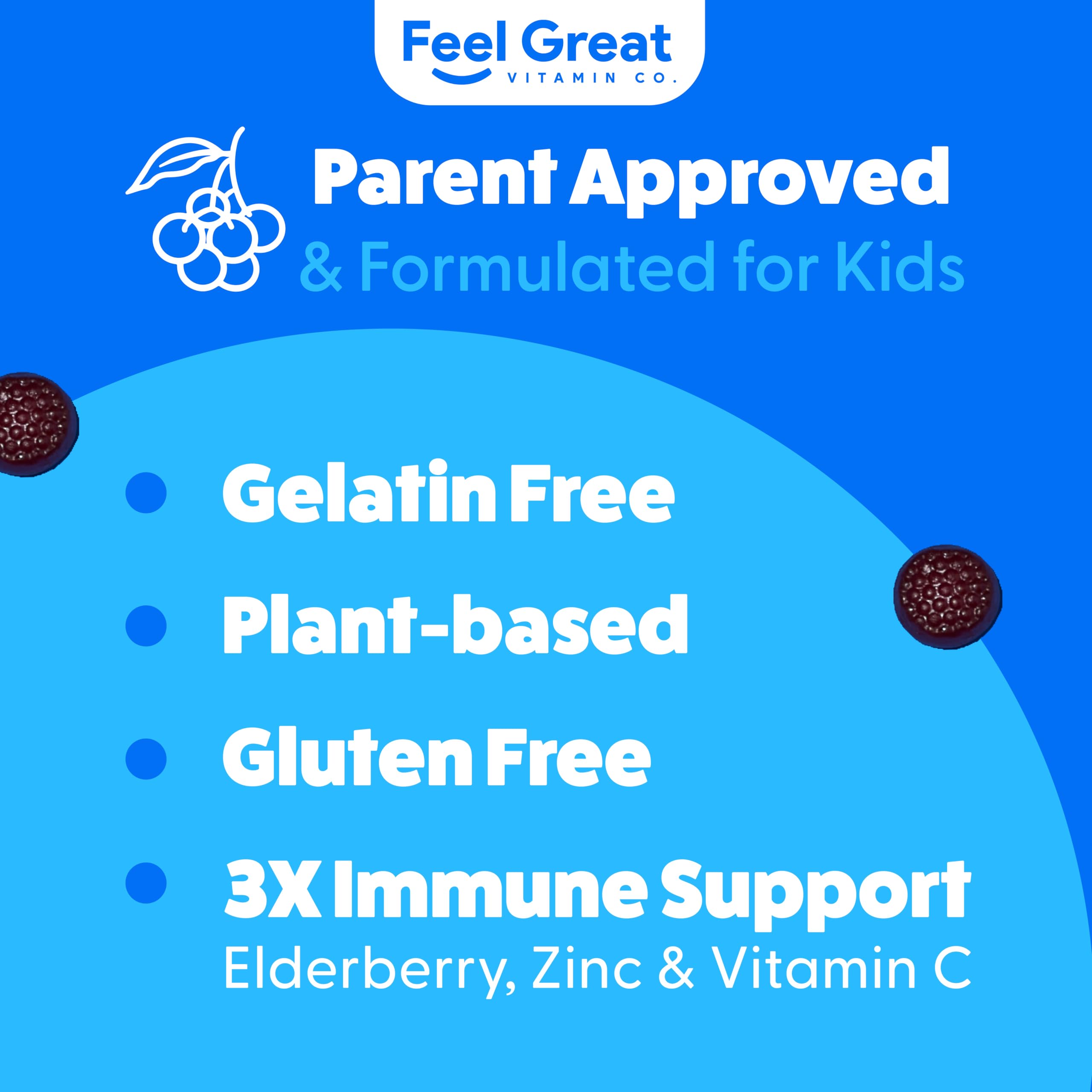 The Feel Great immunity kids zinc gummies offer a chewable on-the-go option.