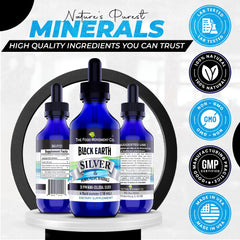 The Food Movement Co. Black Earth Silver dropper pour demonstrates easy daily use.