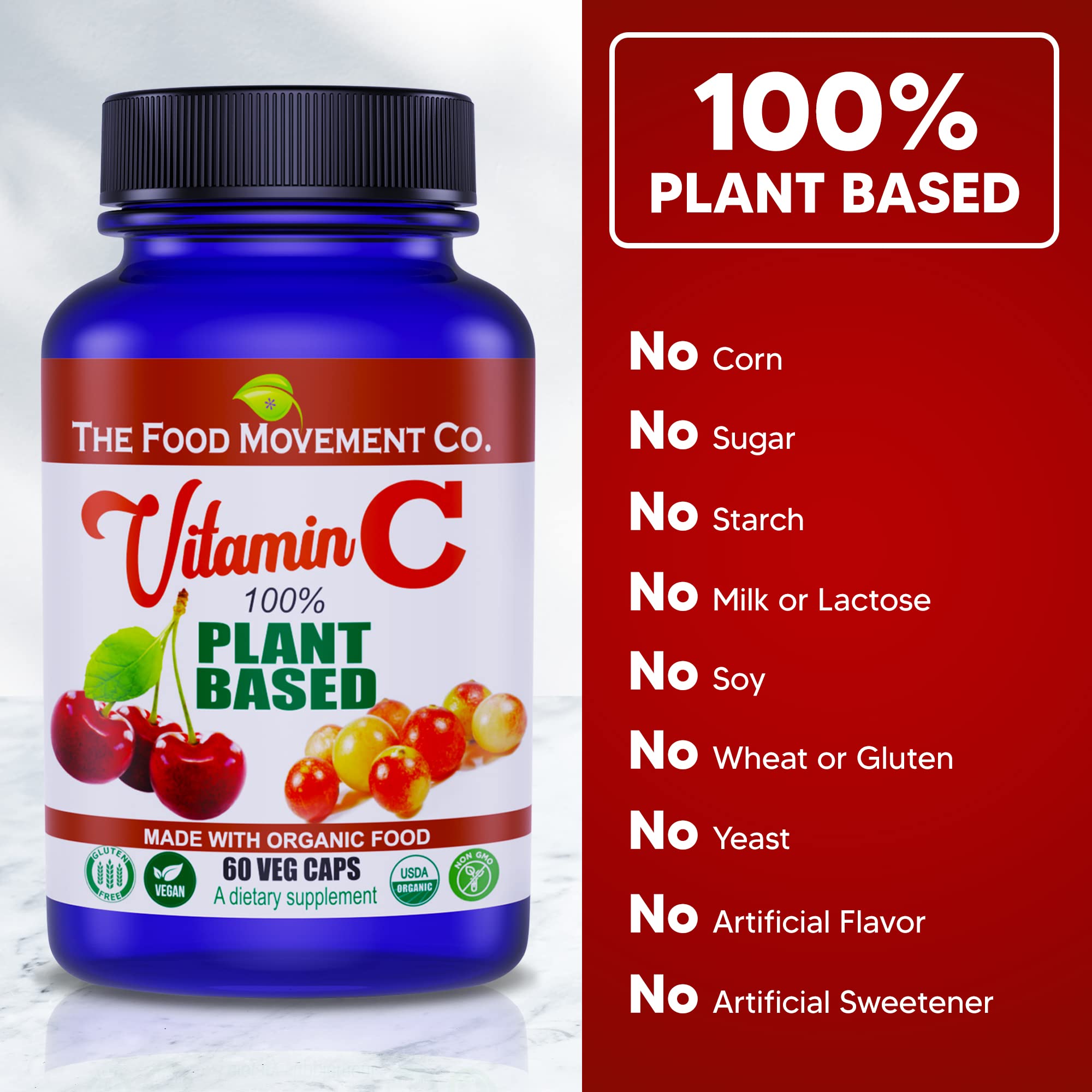 Camu camu and acerola fruits illustrate The Food Movement Co organic Vitamin C