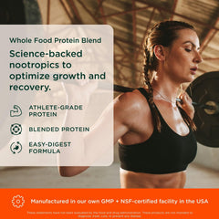 Scoop of Genius Protein Powder Vanilla signals balanced amino delivery after training.