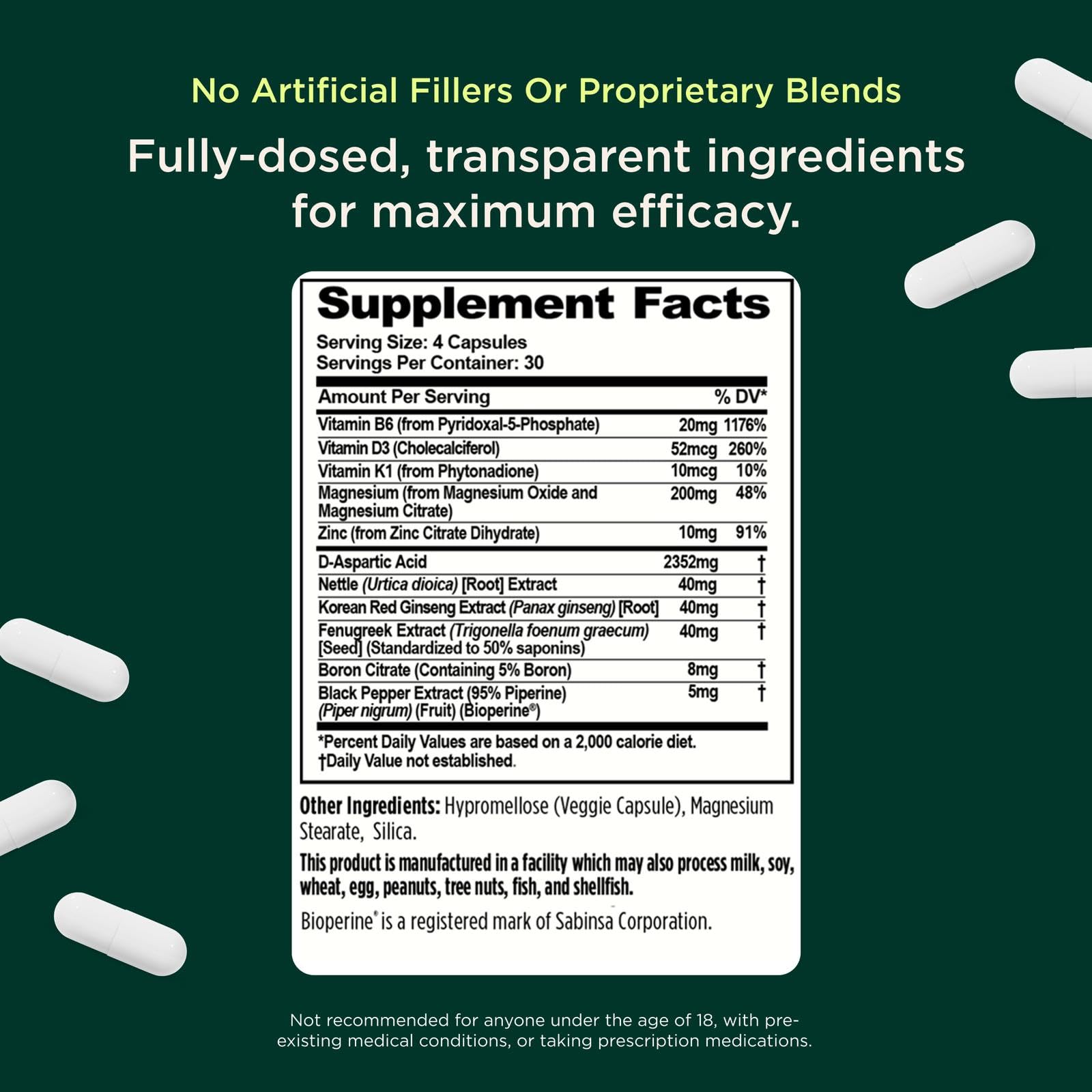 The Genius Brand Test Black Label capsules for vitality and endurance.