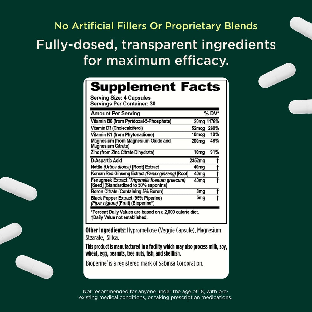 The Genius Brand Test Black Label capsules for vitality and endurance.