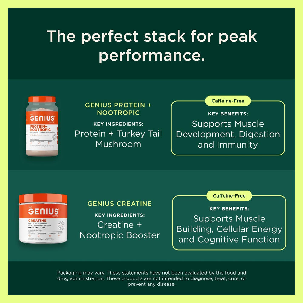 The Genius Brand Test Black Label Korean red ginseng focus, energizing herb.