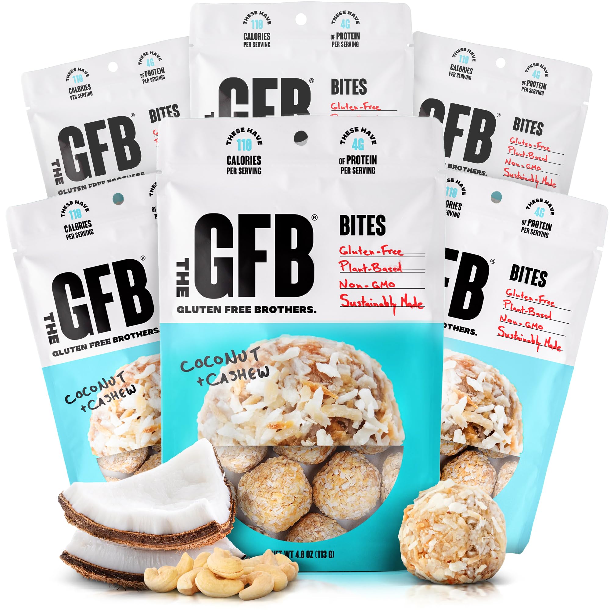 The GFB Coconut Cashew Bites 6-pack for on-the-go snacking and sustained energy