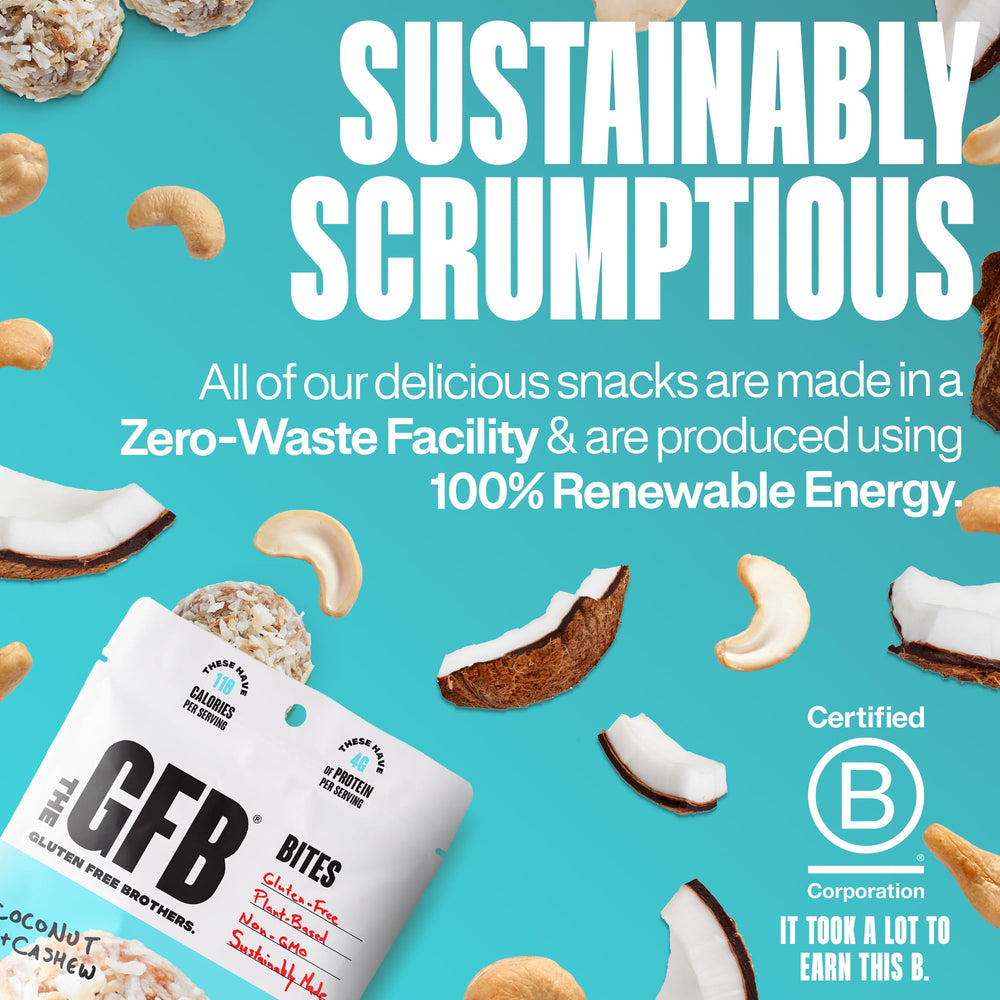 The GFB bites in gym bag ready-to-eat snack during workouts and commutes