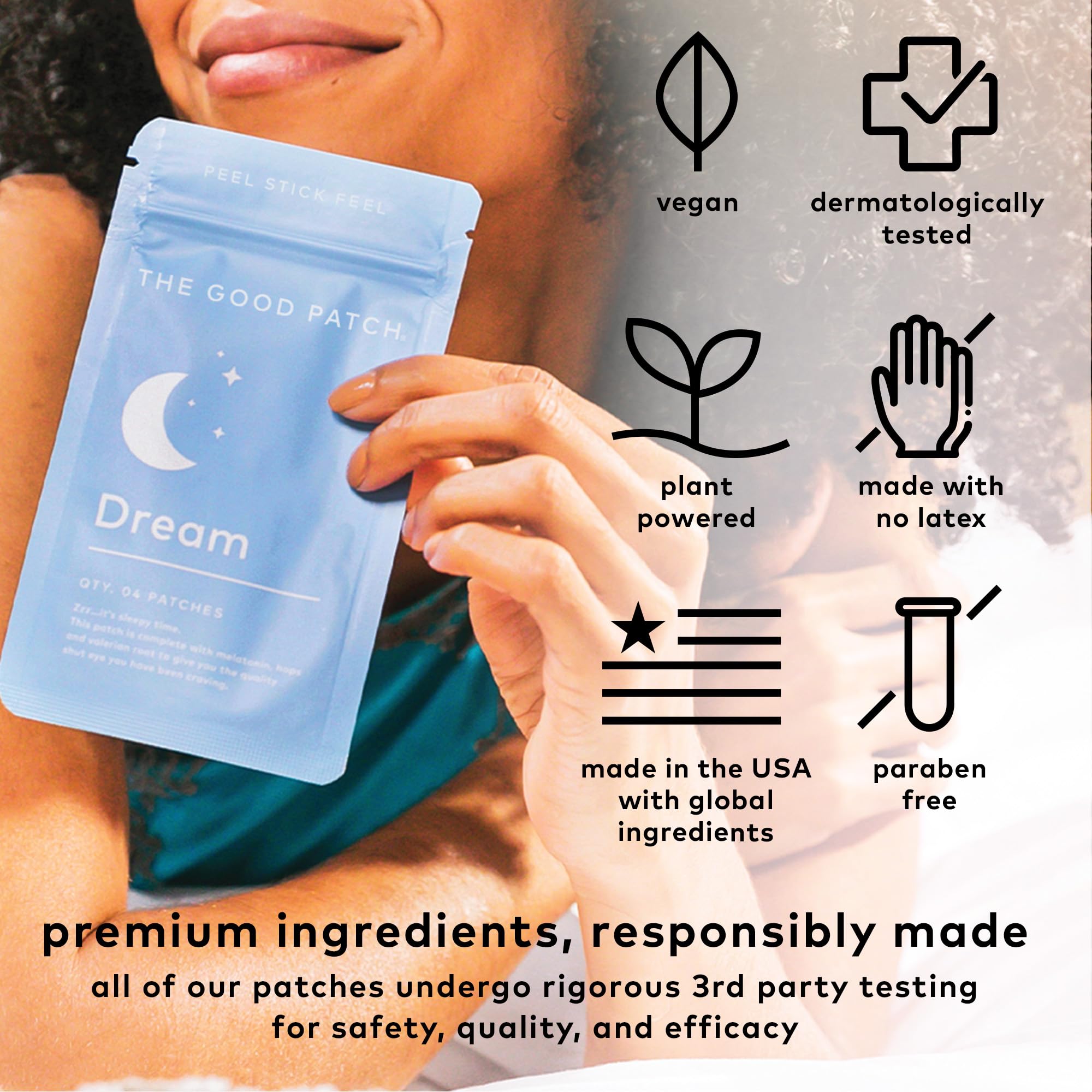 The Good Patch 8-patch blister pack ready for nightly use.