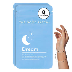 The Good Patch Dream Patch packaging highlights melatonin for nightly support.