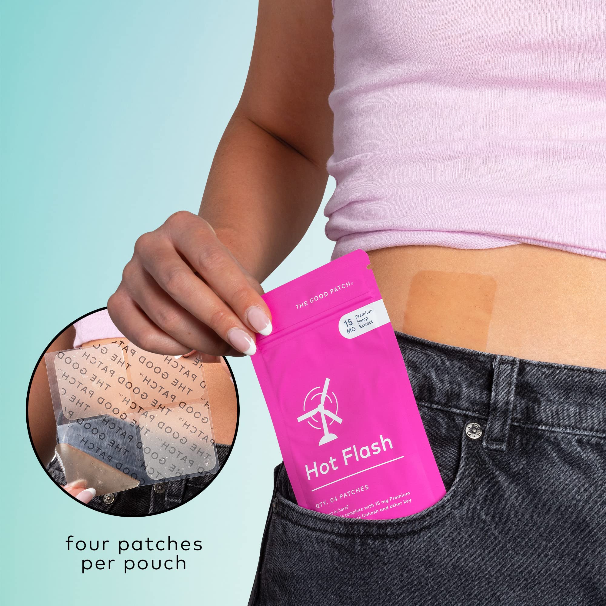 The Good Patch hemp extract ingredient close-up showcases plant-powered wellness.