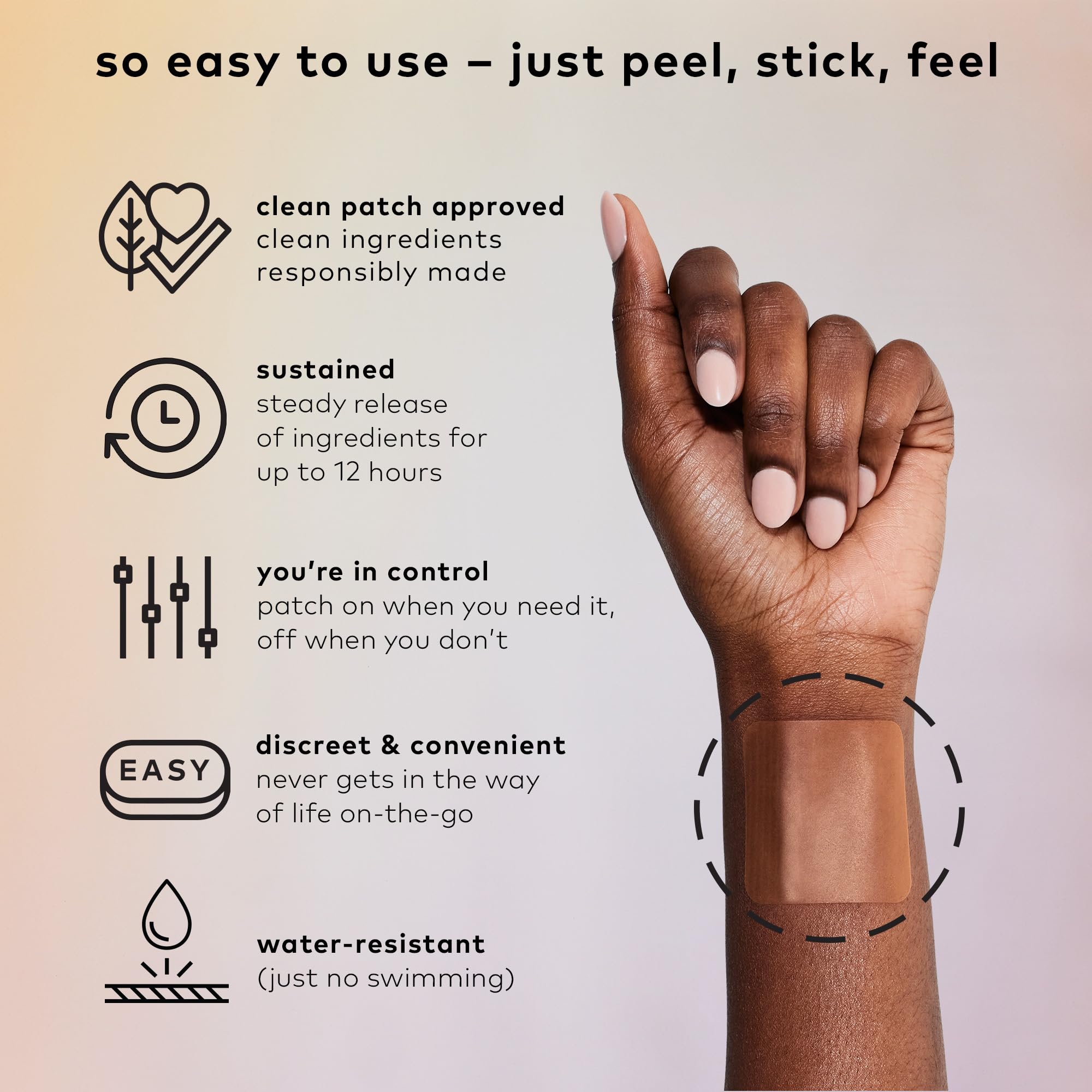 The Good Patch Rescue Recovery patch ingredients: DHM, green tea, Vitamin B1.