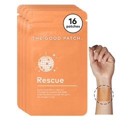 The Good Patch Rescue Recovery Pack front view for post-night-out wellness.